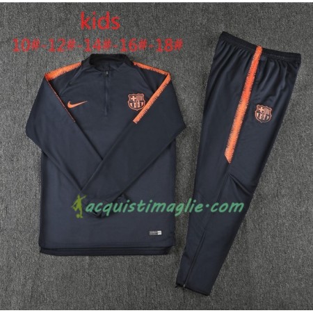 Barcellona Bambino Tute Felpe da Allenamento Giallo Arancione 2018/2019